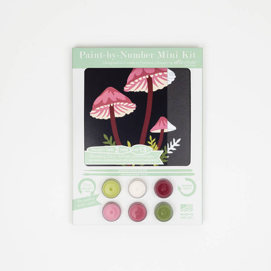 Bleeding Fairy Helmet Mushrooms MINI Paint-by-Number Kit