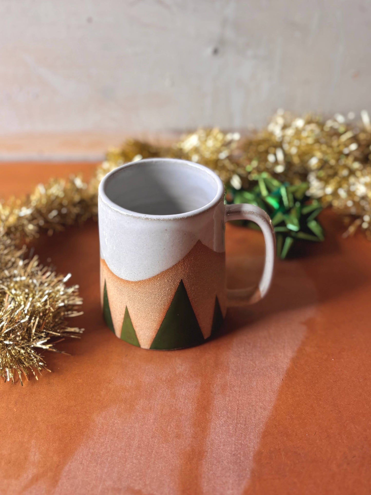 Evergreen Peaks - Handmade Ceramic Holiday Mug
