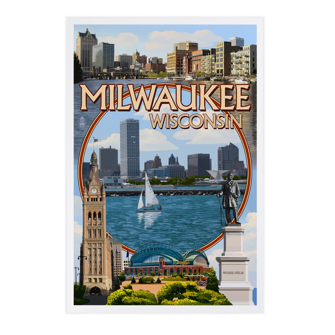 Milwaukee Montage Scenes Premium Postcard