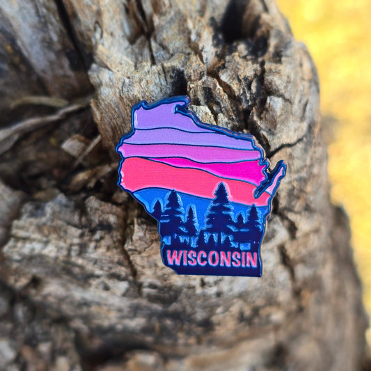 Wisconsin state enamel pin