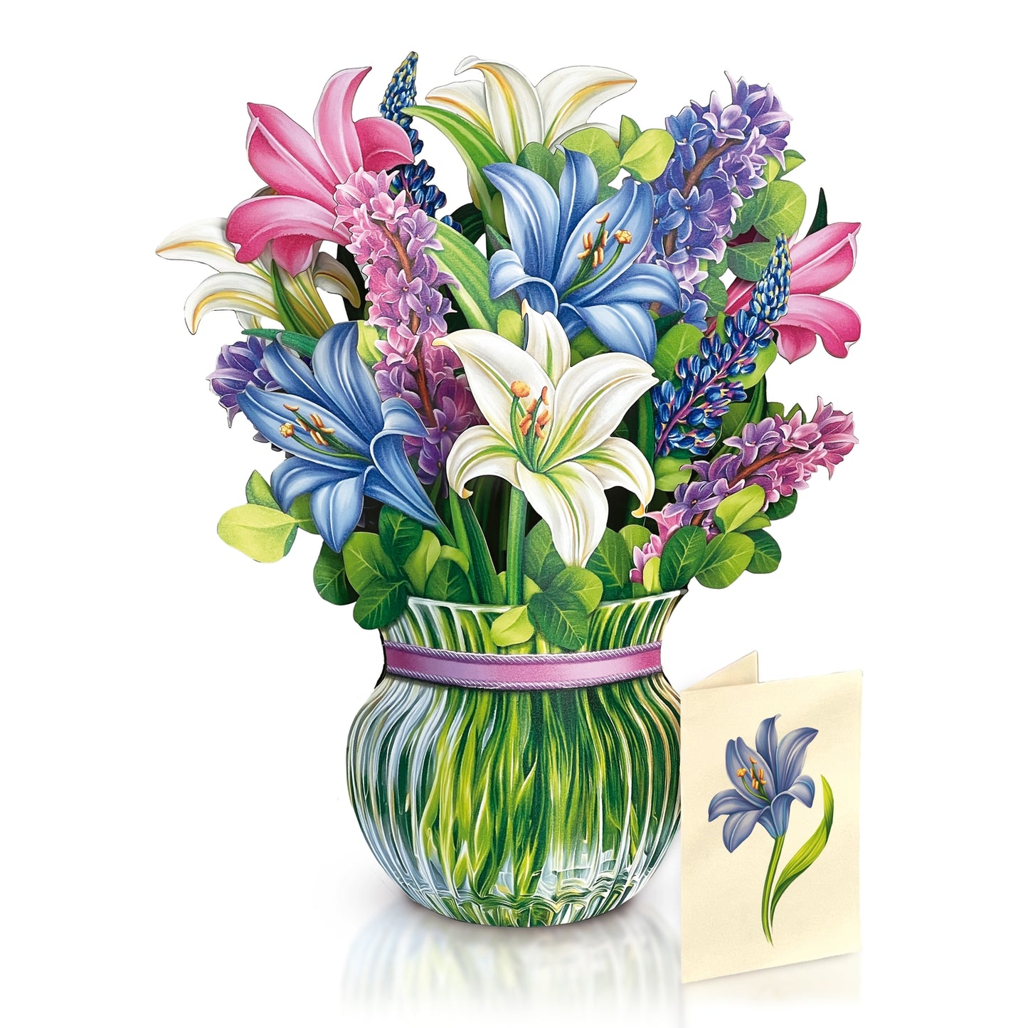 Lilies & Lupines Pop-Up Greeting Card