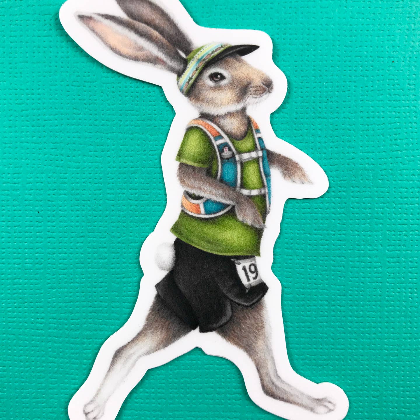 Run Rabbit Run Marathon Sticker