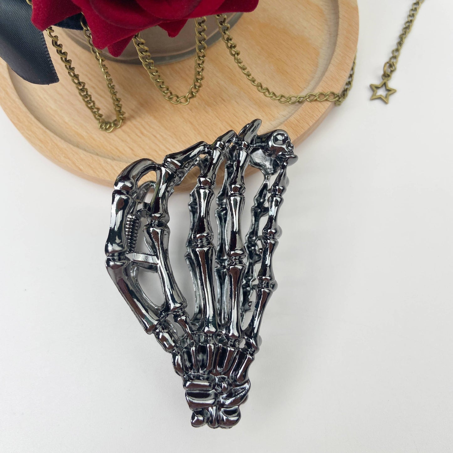Metal Skull Hair Clip Halloween