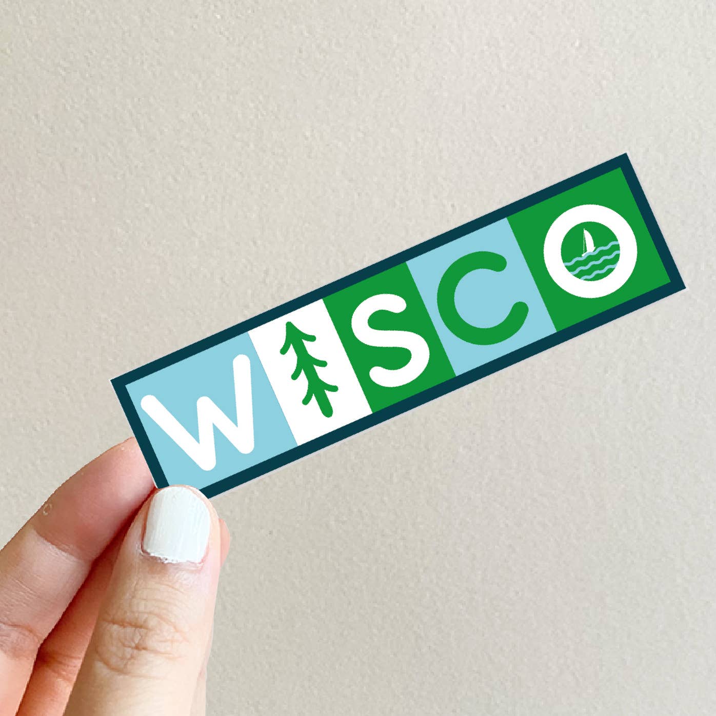 Wisco Blocks Design Vinyl Sticker