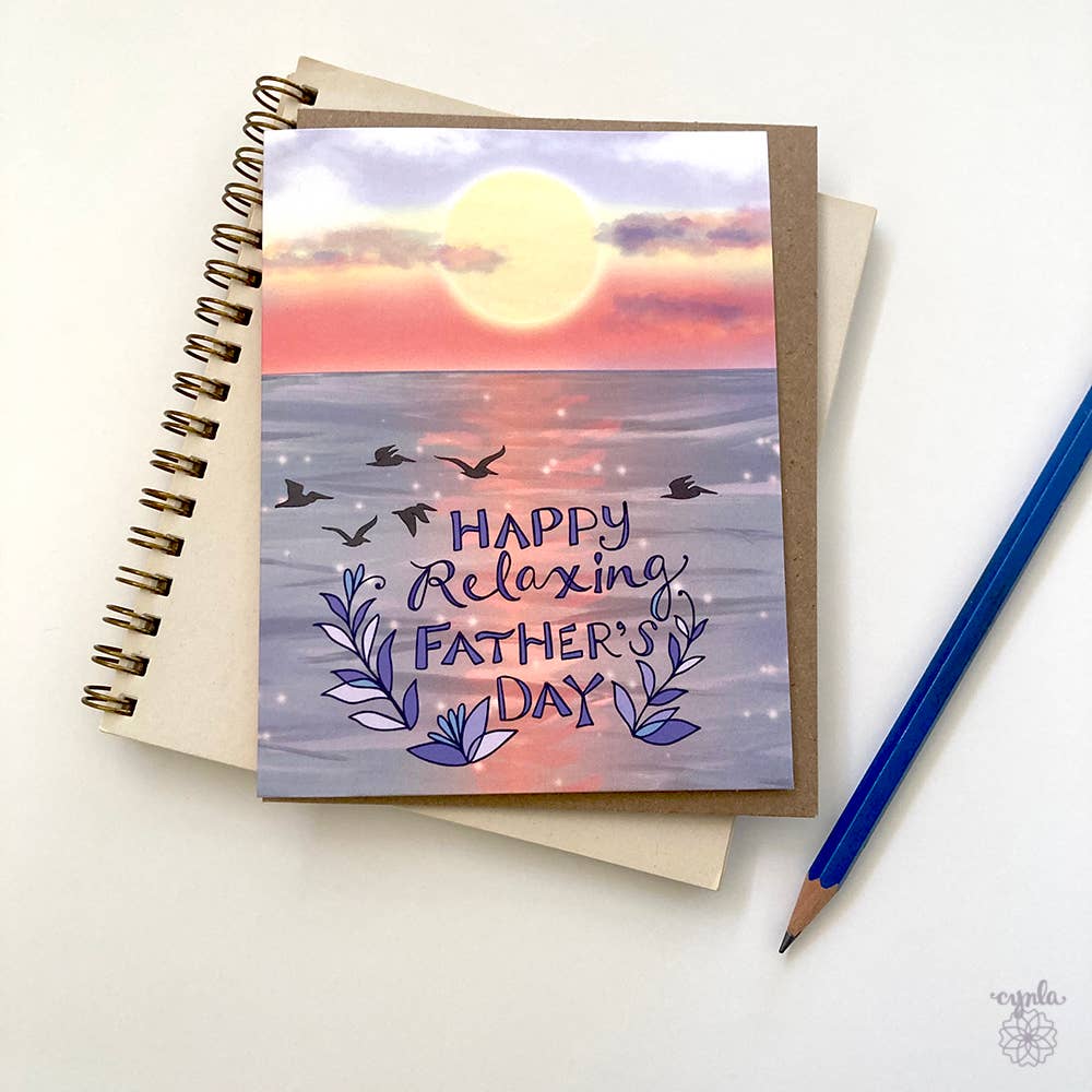 Dad Sunset Greeting Card