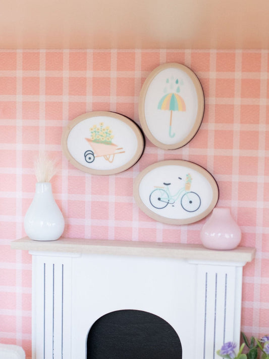 Dollhouse Spring Wall Print Oval