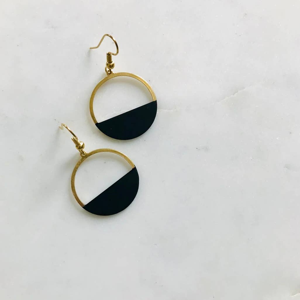 Crescent Hoop Earrings-Assorted Styles