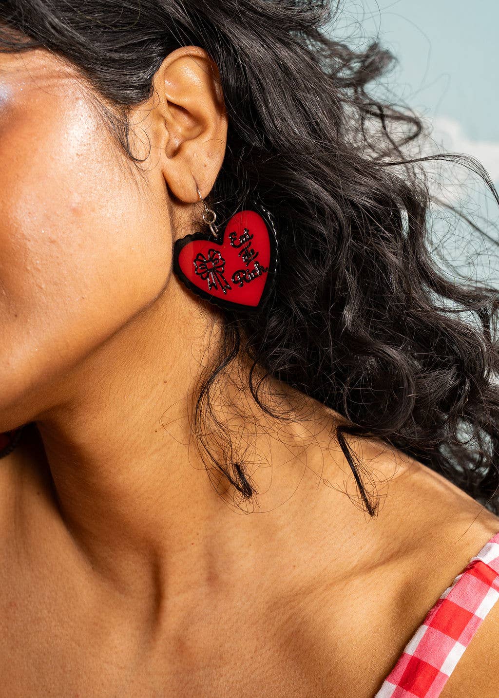Eat The Rich Heart Statement Earrings