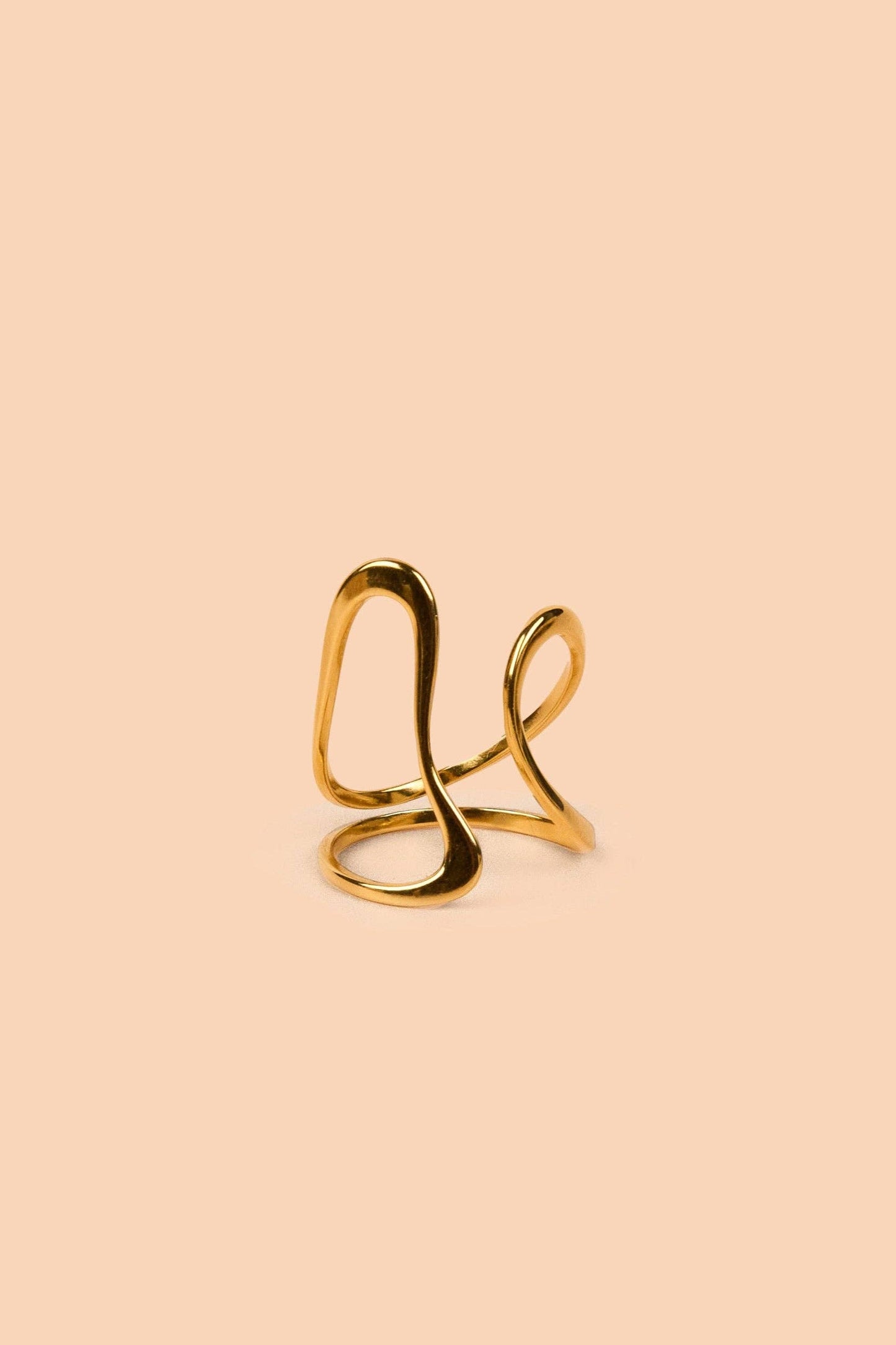 Side by Side Ring - 18K Gold Plated