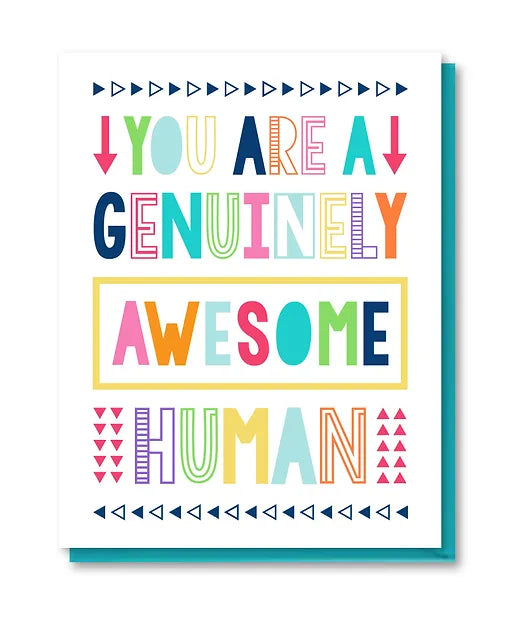 Awesome Human Card by Doodle Bird Design