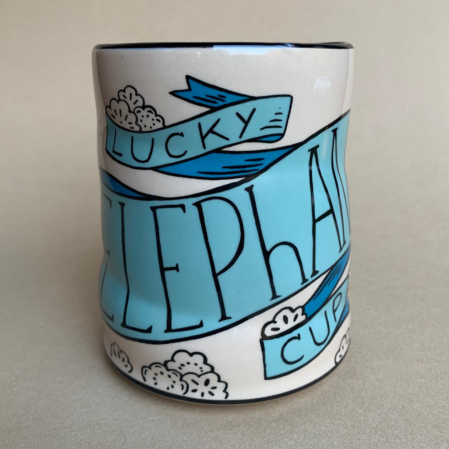 Lucky Elephant Cup - XLarge Ceramic Mug