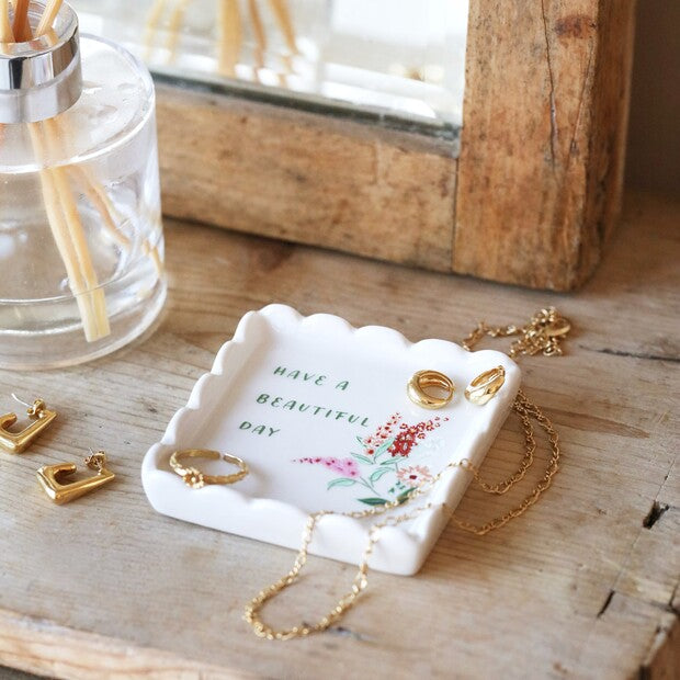 Beautiful Day Square Trinket Dish