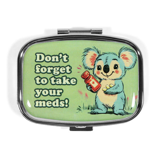 Don't Forget to Take Your Meds! - Cute Metal Pill Box