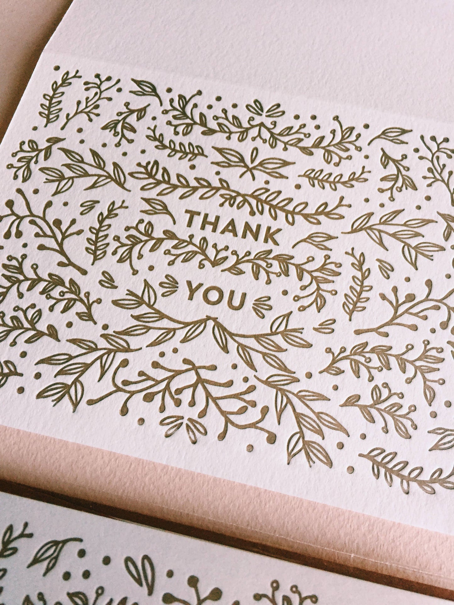Letterpess Thank You Card