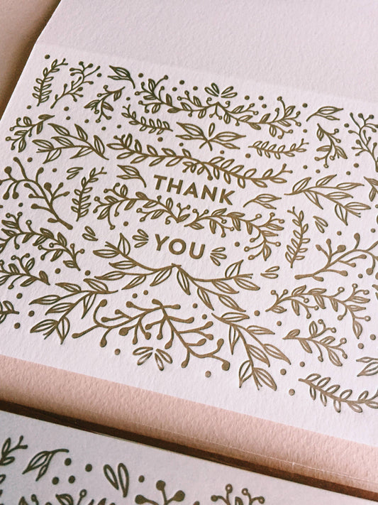 Letterpess Thank You Card