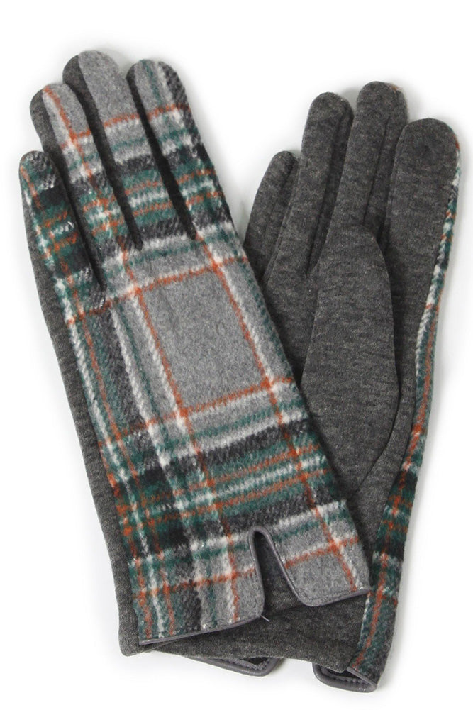 Plaid Pattern Gloves