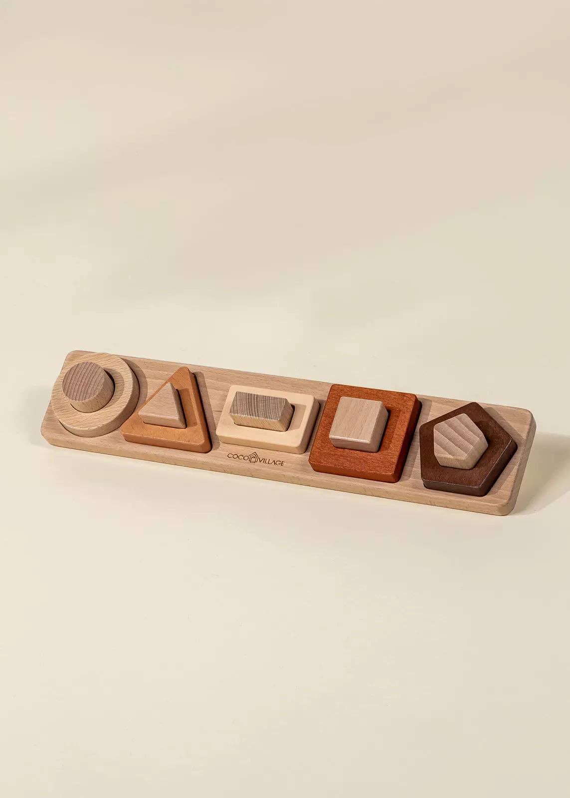 Wooden Shapes Learning Set - 10 pcs