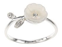 Dainty Flower On Sterling Silver Ring