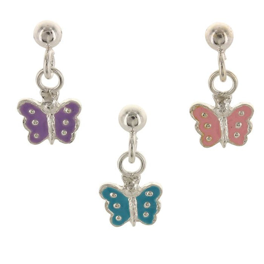 Butterfly Dangle Stud Earrings