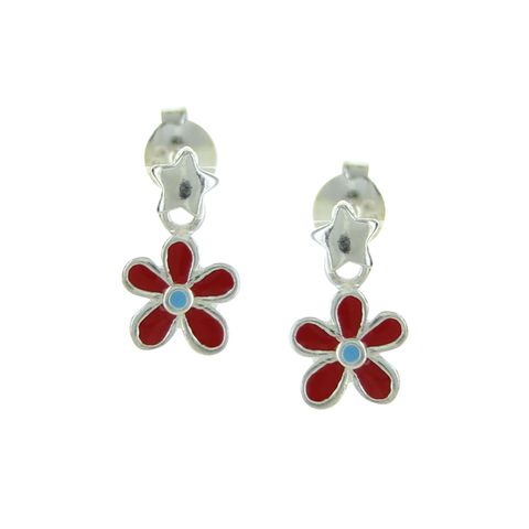 Dangle Flower Post Earrings