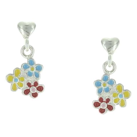 Dangle Daisy Cluster Stud Earrings