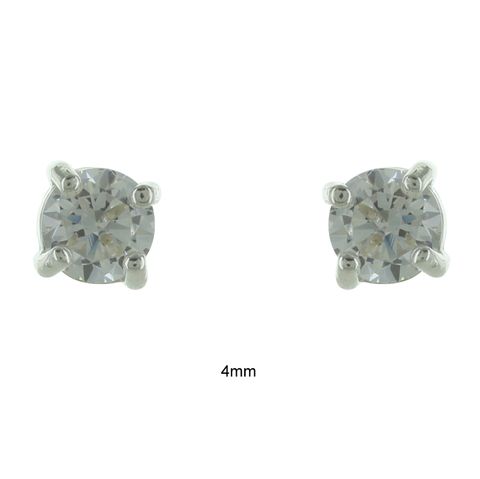 4mm CZ Stud Earrings