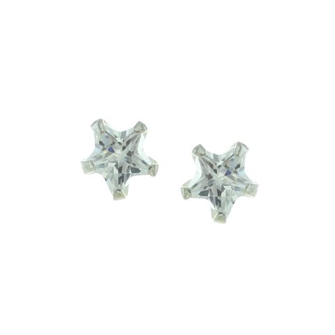 Star CZ Stud Earrings