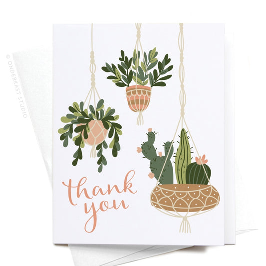 Thank You Hanging Plants and Succulents Card