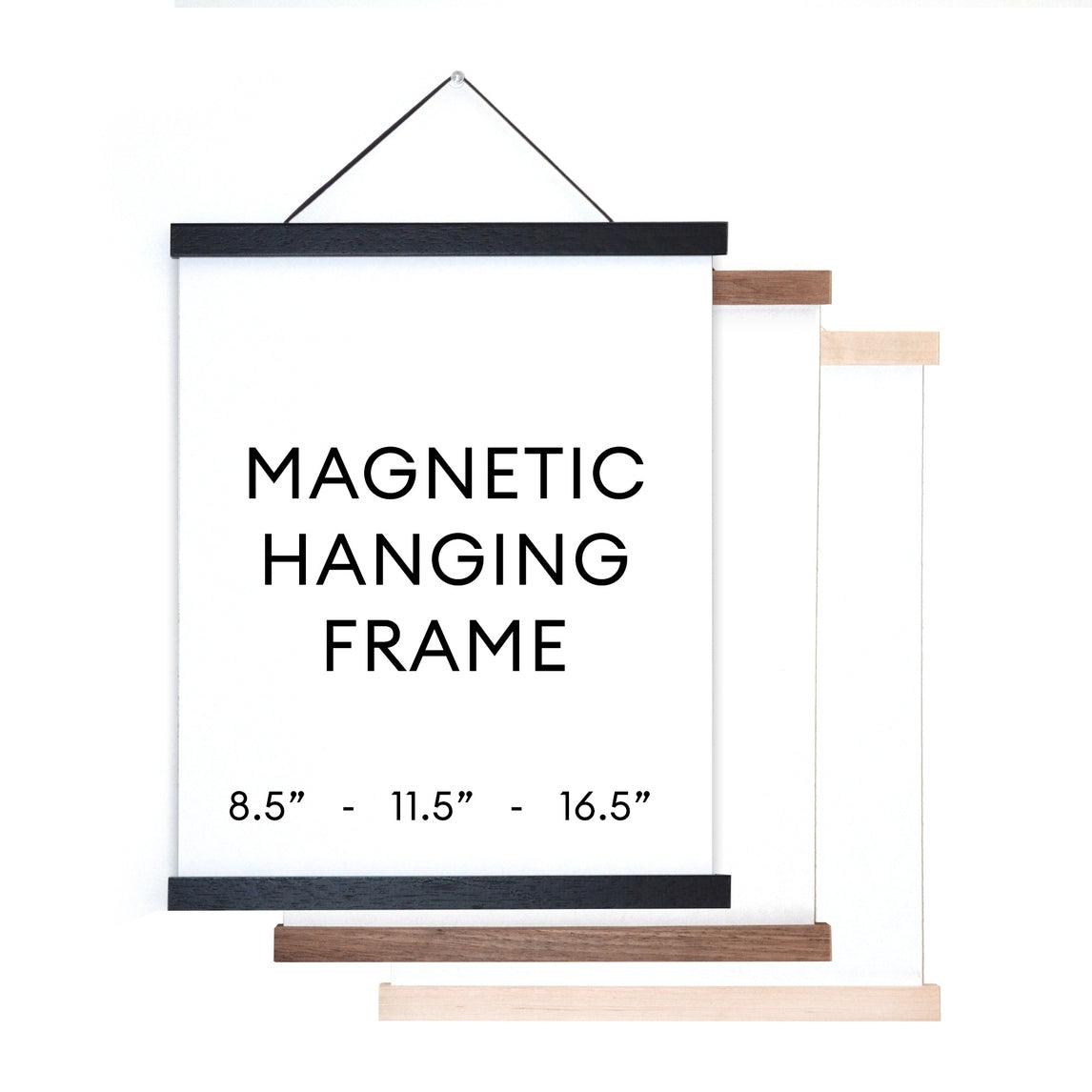 Magnetic Wood Hanging Poster Frame