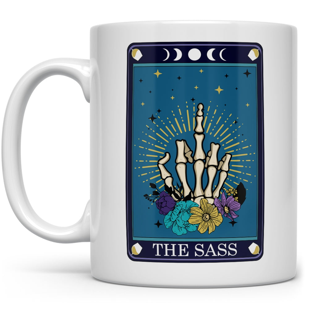 The Sass Skeleton Tarot Card Mug