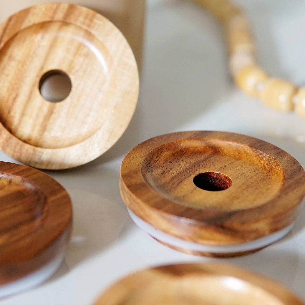 Standard 70mm Acacia Wood Lids