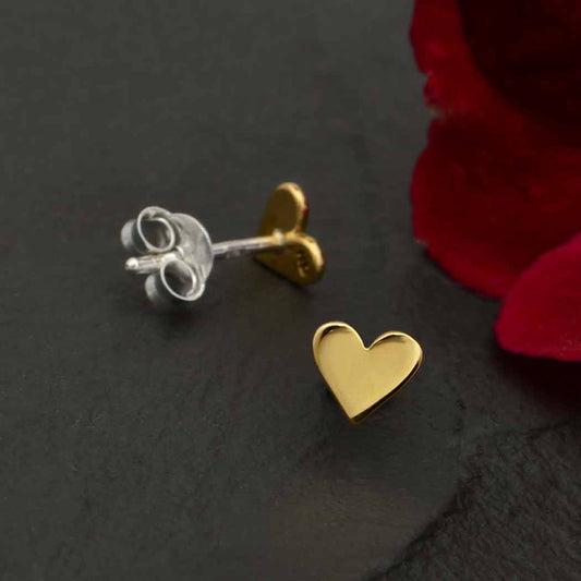 Bronze Heart Earrings 5mm