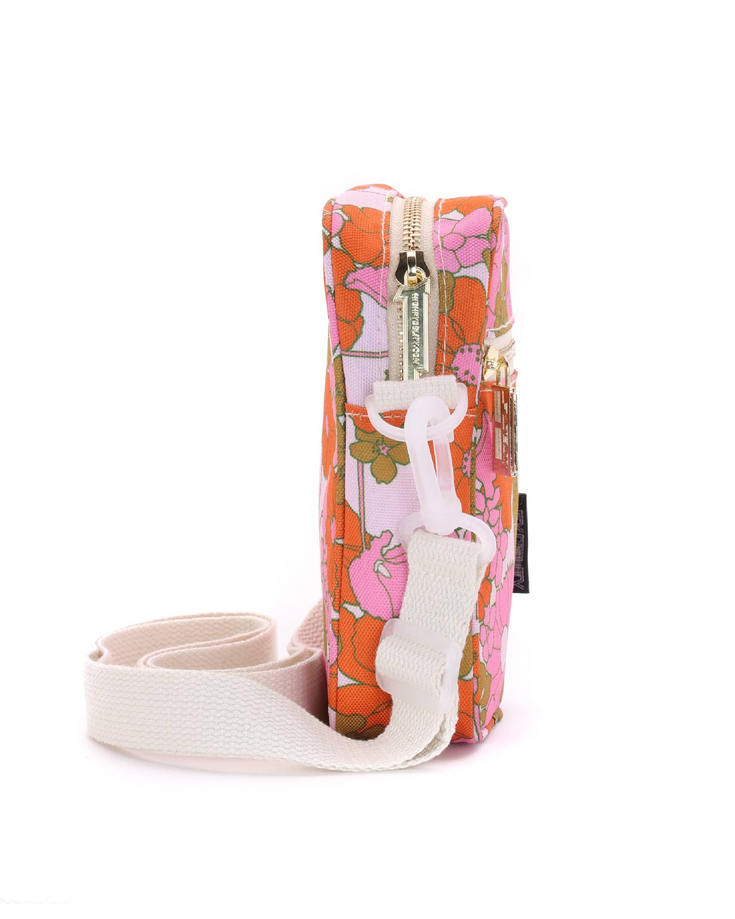 Floral Red Pink Mini Brick Bag