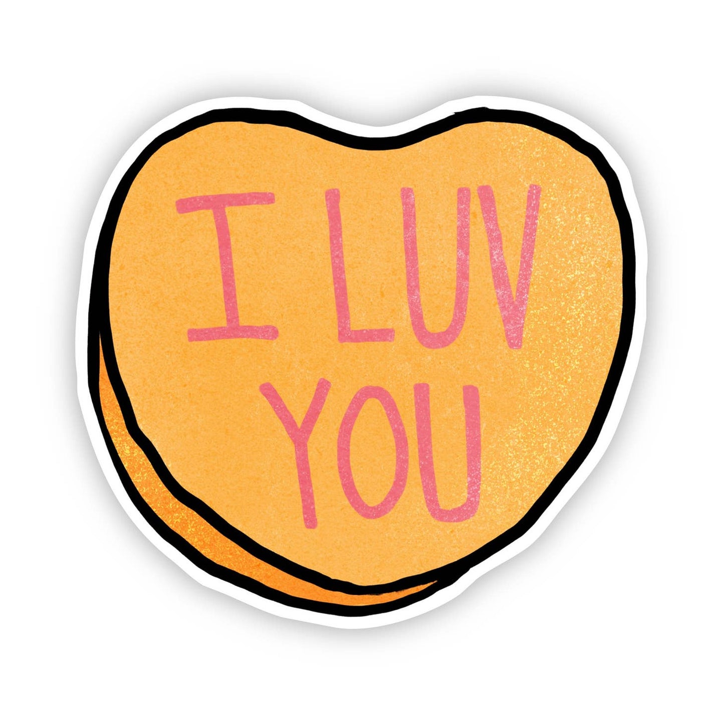 I Luv You Heart Sticker