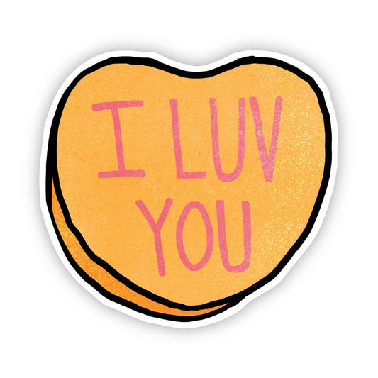 I Luv You Heart Sticker