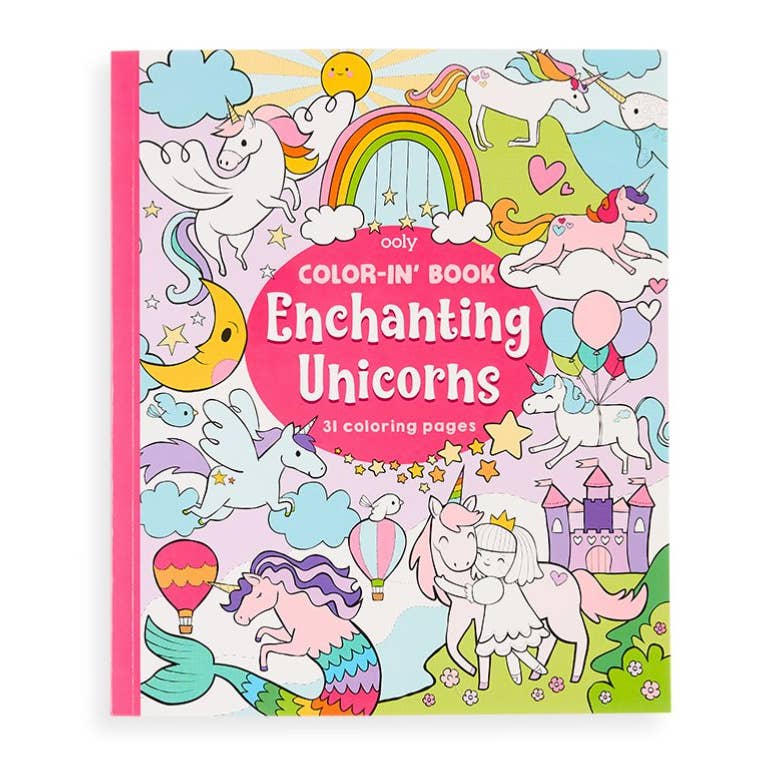 Color-in' Book: Enchanting Unicorns