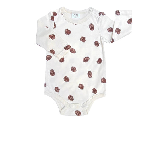 Pinecones Long Sleeve Onesie