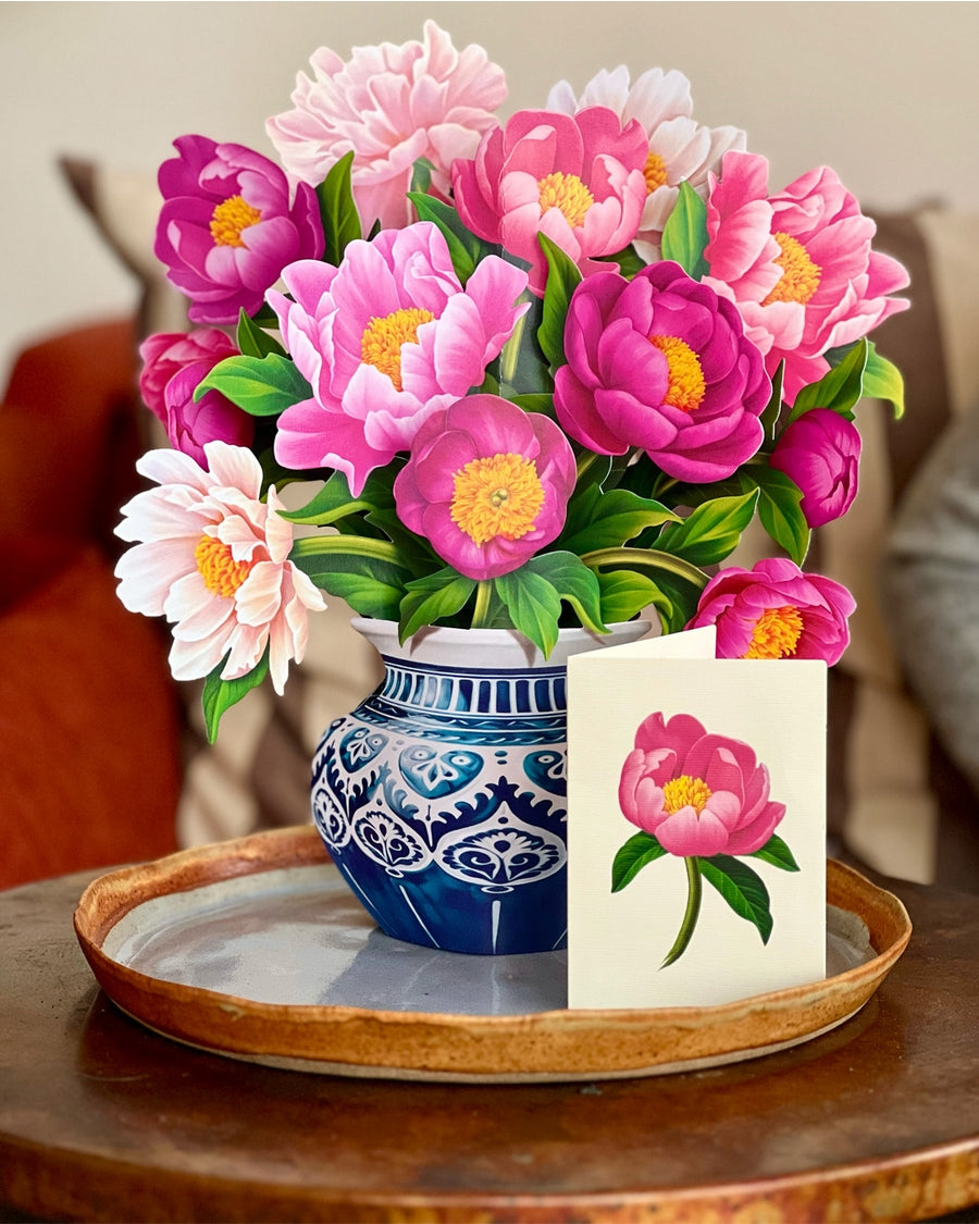 Peony Paradise Pop-Up Greeting Card