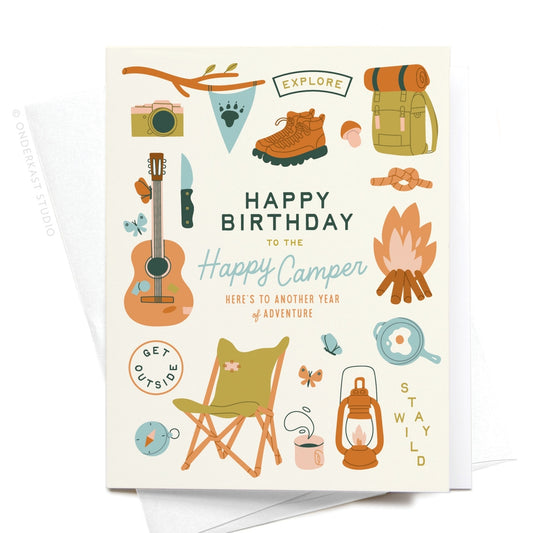 Happy Birthday To the Happy Camper Greeting Card