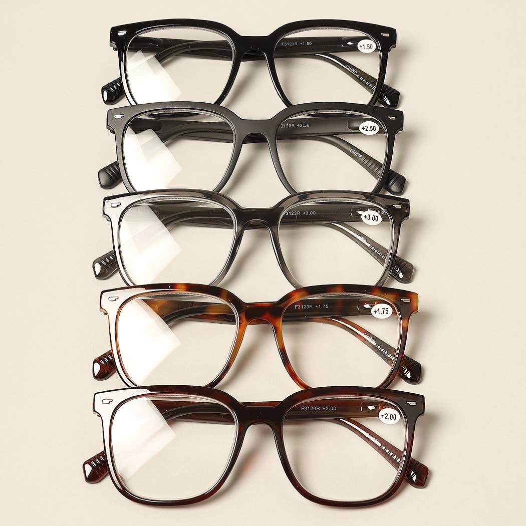Unisex Classic Design Square Reading Glasses