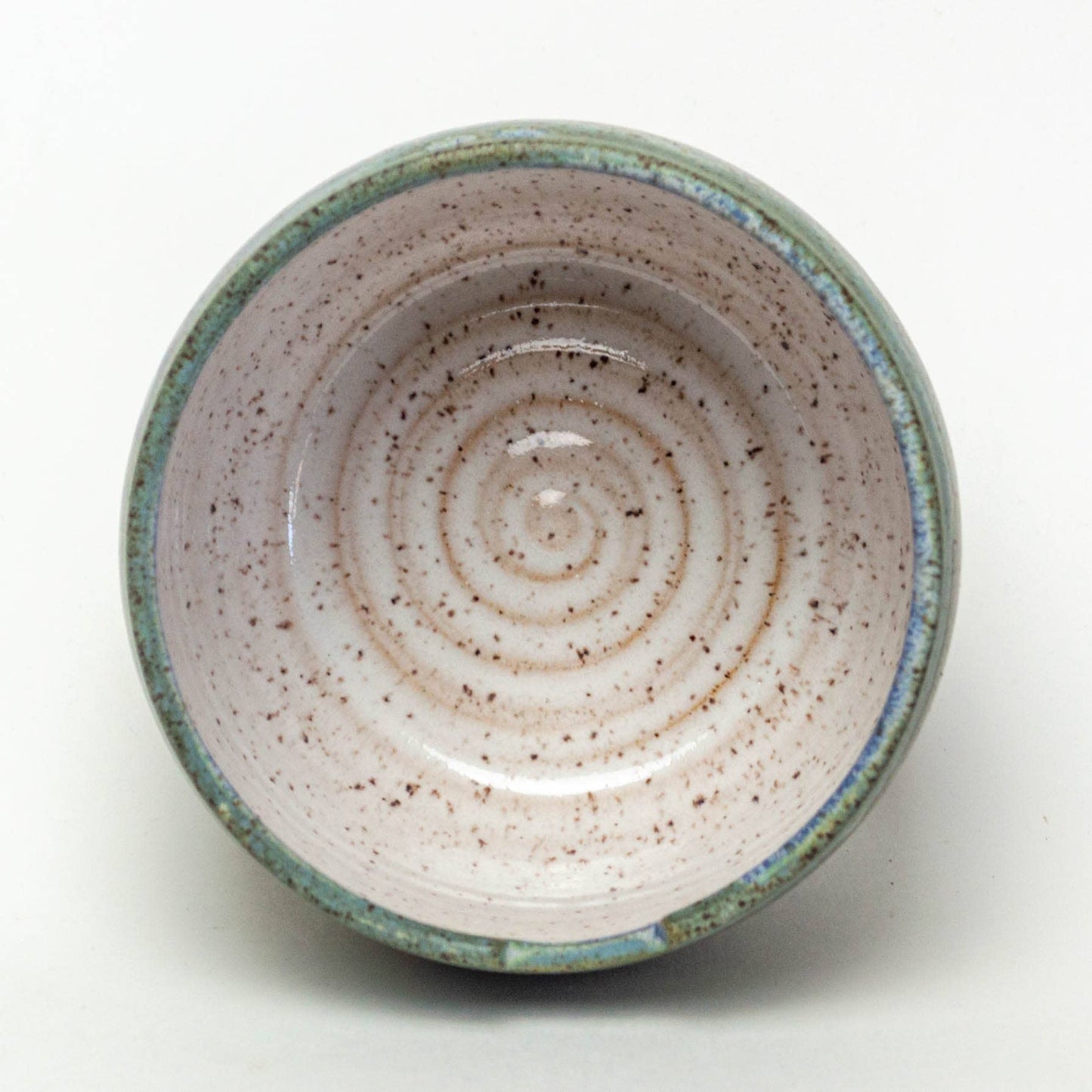 Rice/Noodle Bowl - Handmade Stoneware Clay - Blue to Green