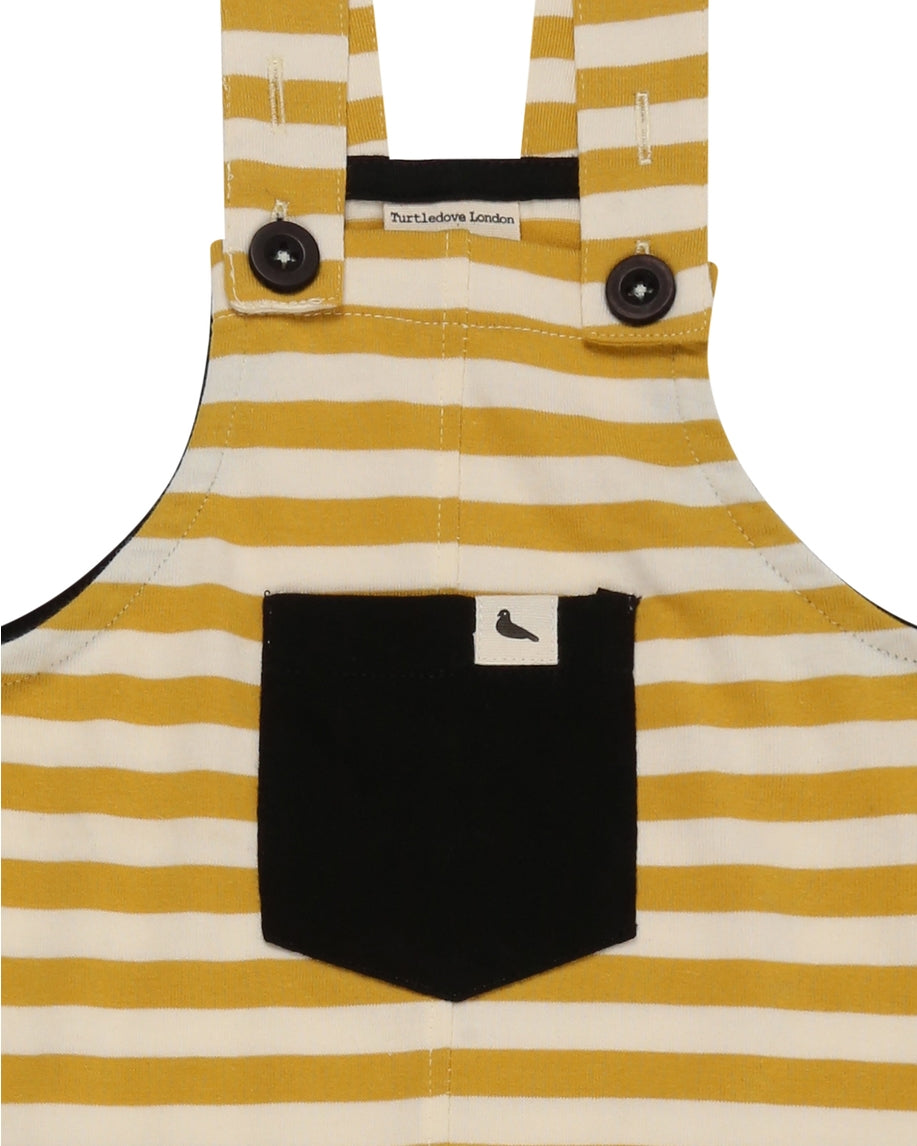 Wide Stripe Easy Fit Dungarees