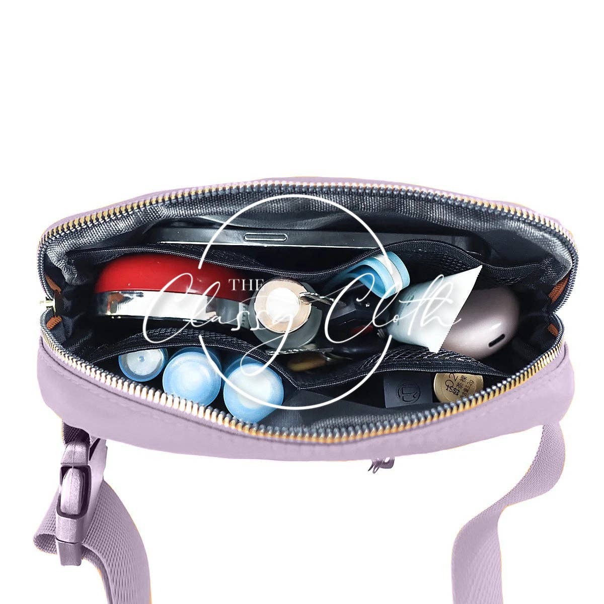 Nylon Belt Bag- Lilac