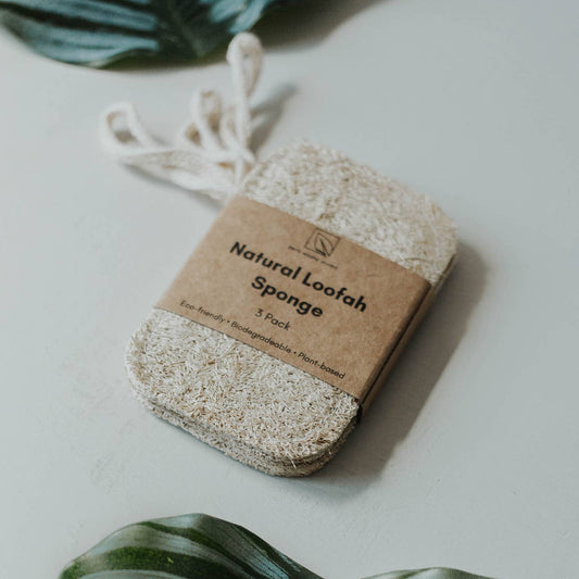 Natural Loofah Dish Sponge 3pk
