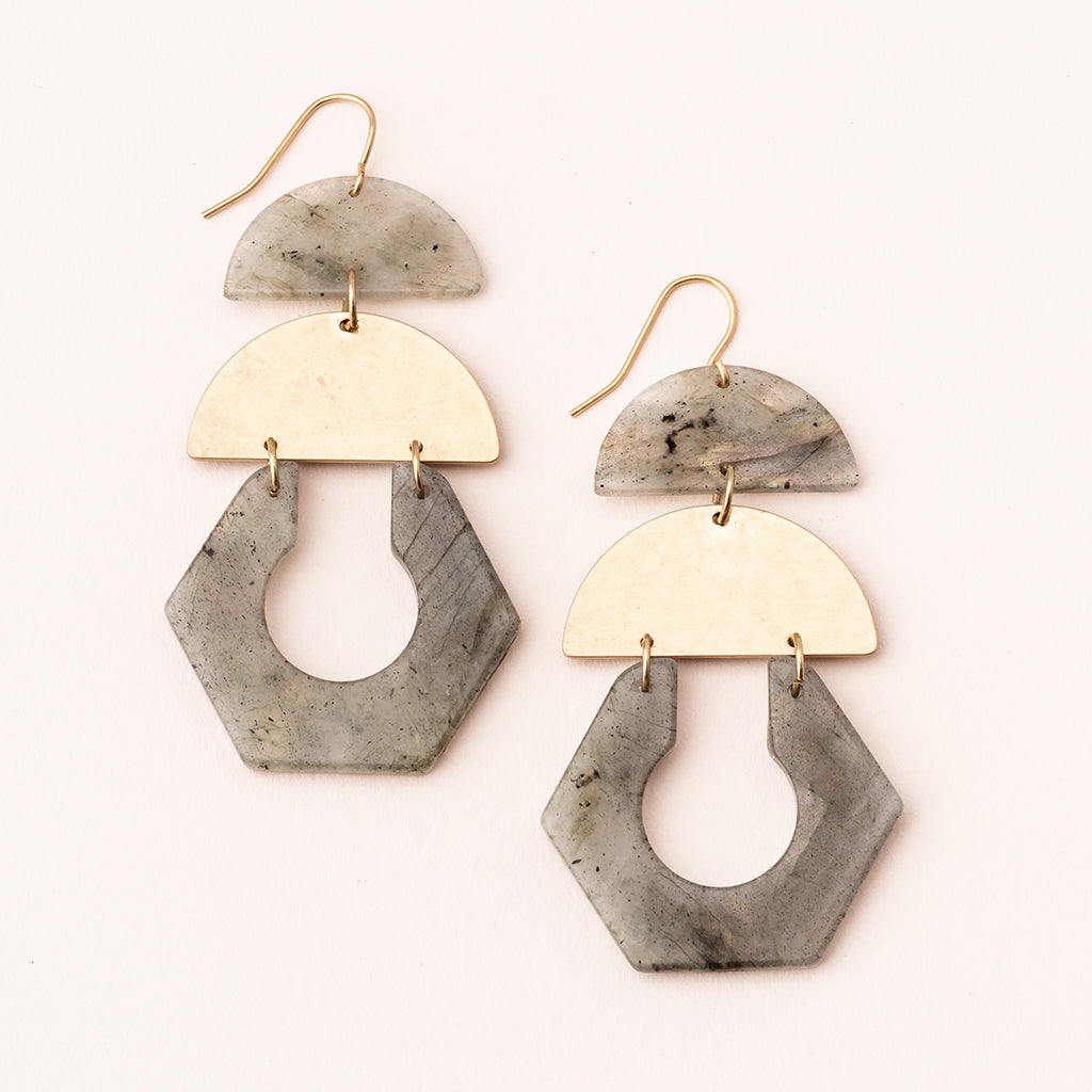 Stone Cutout Earrings