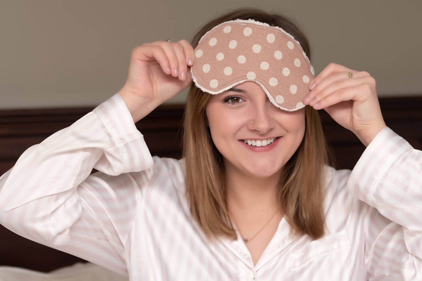 Sweet Dreams Sleep Mask - Navy Stripe