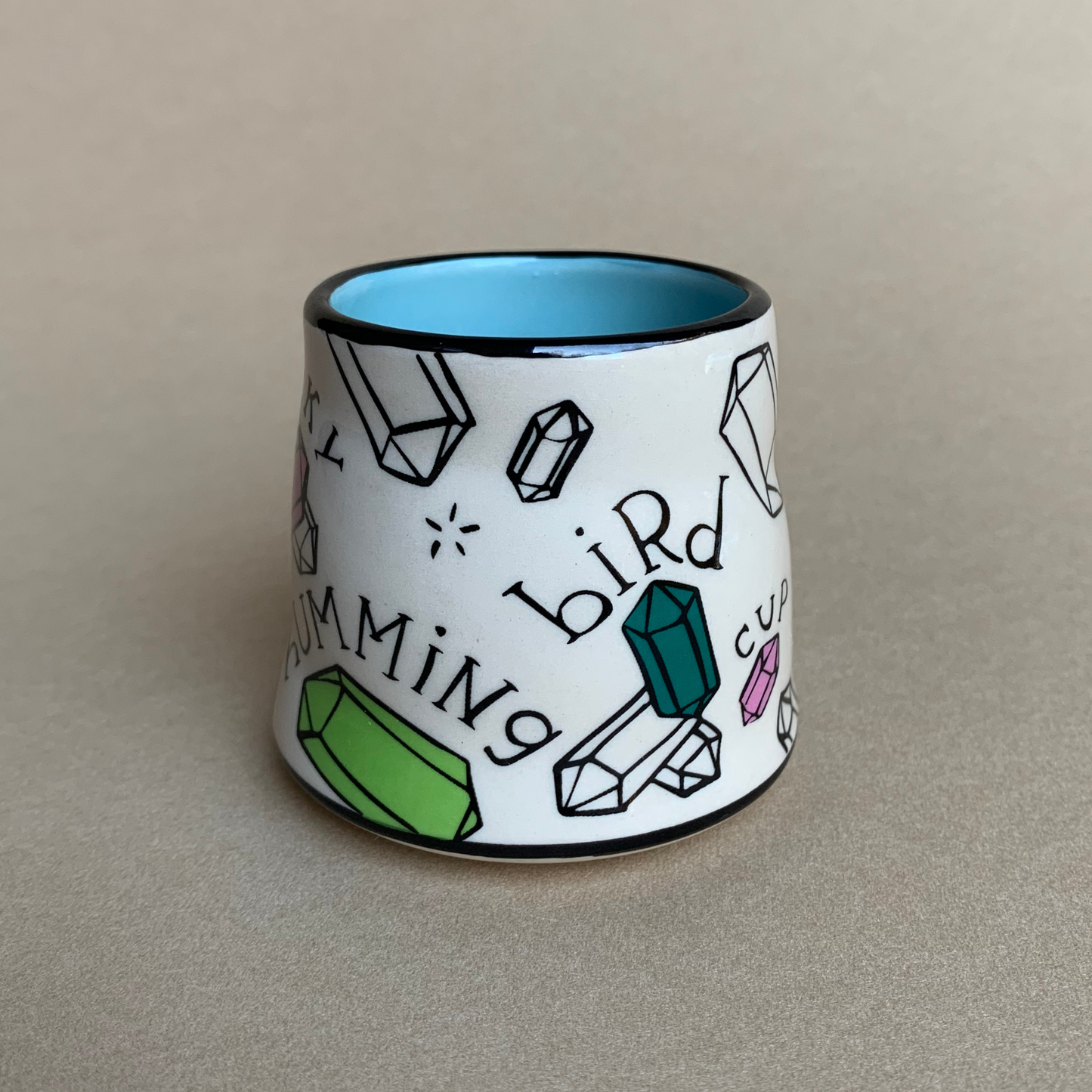 Lucky Hummingbird Cup - Small Ceramic Mug