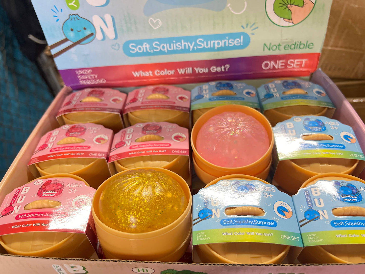 Mini Gel Glitter Dumpling Squeeze NO FACE | A018