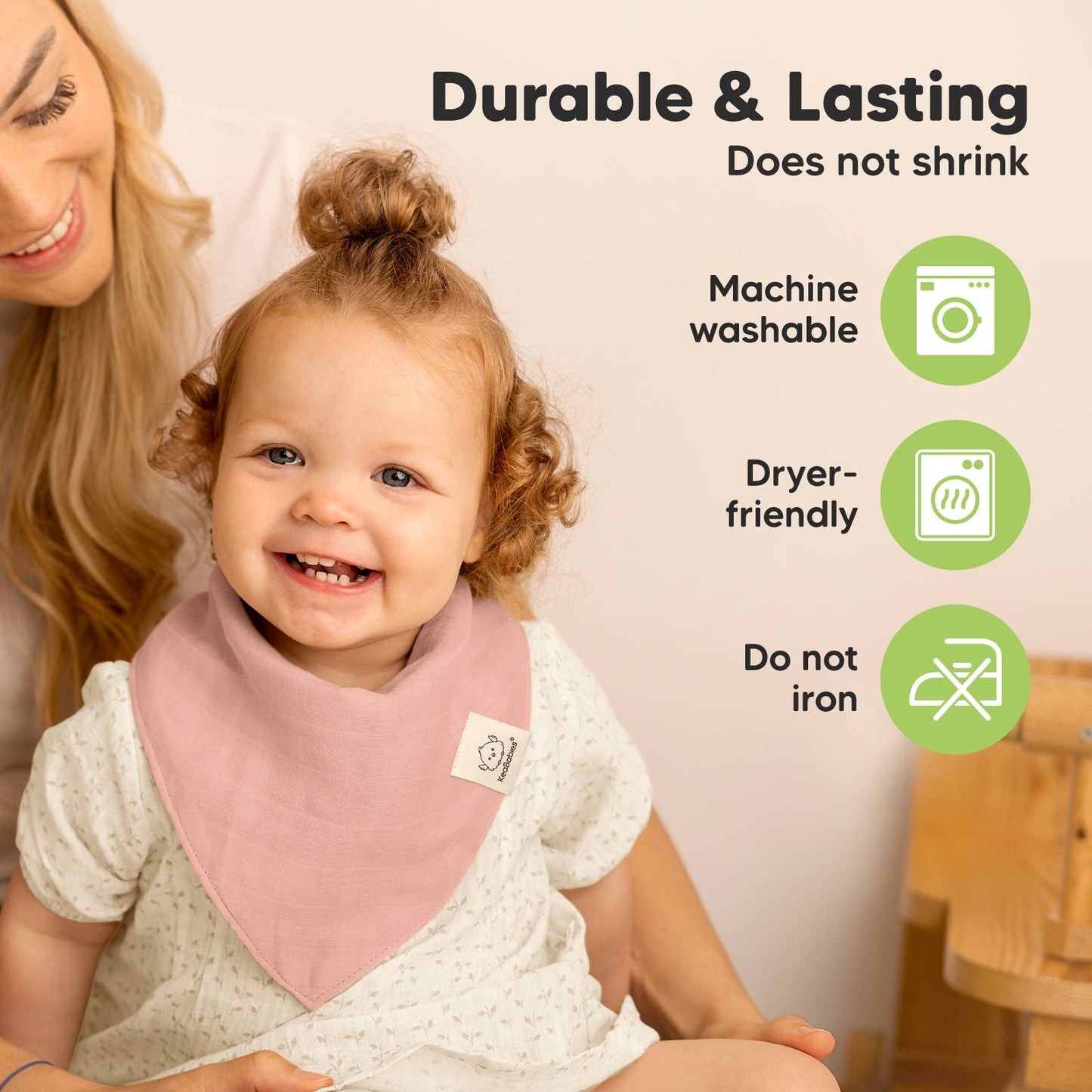 8pk Lumi Muslin Baby Bibs