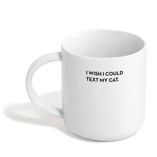 Text Cat Mug